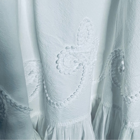 Toque de algodon White embroidered lace sleeveless dress Made in Peru Size 24 - Picture 11 of 15